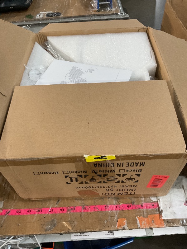 Photo 1 of (PARTS) (UNTESTED) KNUN 56 inch Ceiling Fans with Lights, White Flush Mount Ceiling fan with Light and Remote/APP Control, 3CCT, Dimmable, Noiseless, Low Profile Ceiling Fan for Bedroom, Patio, Indoor/Outdoor Use