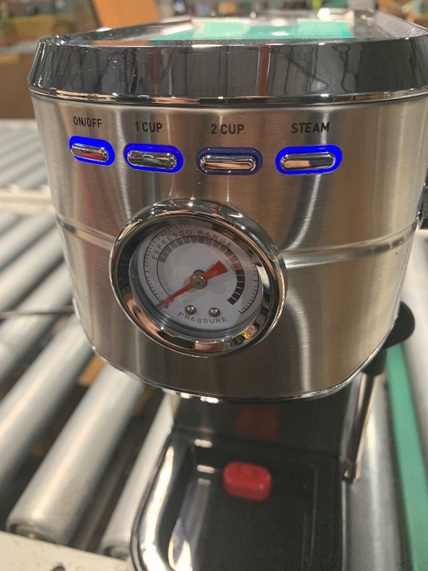 Photo 1 of (used) CASABREWS CM5418 Espresso Machine 20 Bar, Compact Espresso Maker with Steam Milk Frother, Stainless Steel Coffee Machine