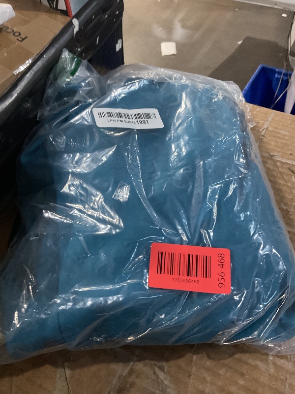 Photo 1 of ***(BLUE/ SIZE LARGE)***LAGSHIAN Women's Elegant Bodycon Off Shoulder Sleeveless High Split Ruched Long Formal Evening Dress Peacock Blue SIZE LARGE