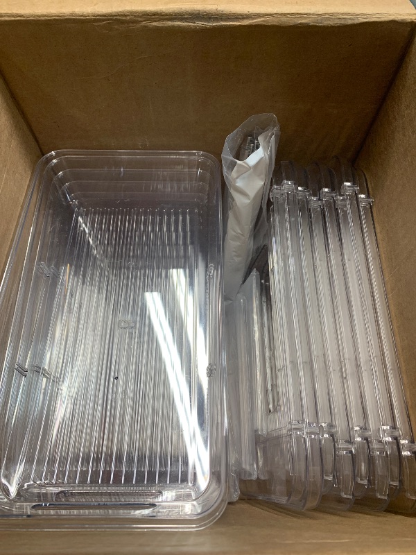 Photo 1 of (please see all images) Delamu 4 Pack Bathroom Organizers and Storage, 2 Tier Clear Under Sink Organizer