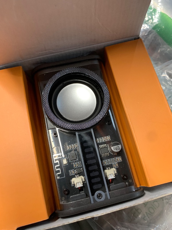 Photo 1 of (used)(see all images) BSZHI Transparent Wireless Bluetooth Speaker Portable Mini Speaker with LED Colorful Lights Stereo Sound 