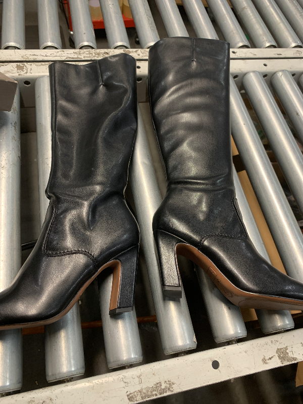 Photo 1 of (please see all images) Franco Sarto Womens Bowman Classic Knee High Boot Black Stretch 7 W