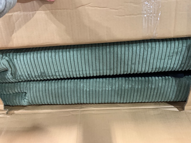 Photo 1 of ** MISSING PIECES*** PARTS ONLY ****
Marsail 75" Futon Sofa Bed, Futon Couch with Adjustable Backrest & Armrests, Convertible Sleeper Sofa Bed for Apartment, Living Room, Office, Corduroy Loveseat, Green ** only base missing parts **