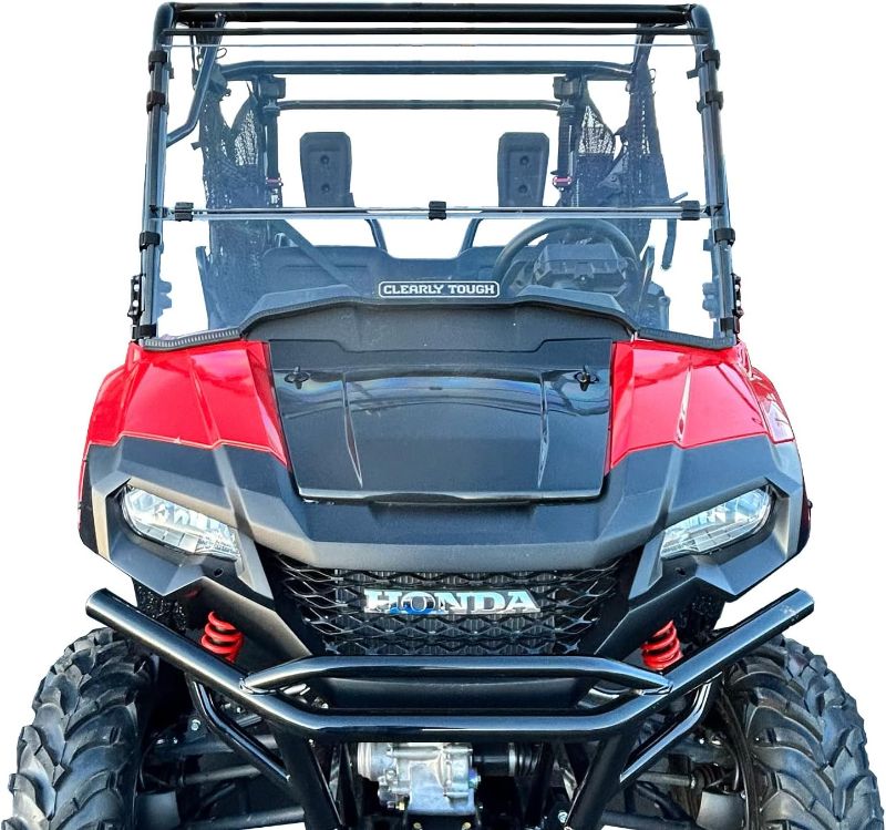 Photo 1 of (please see all images) Honda Pioneer 700 / 700-4 Windshield by Clearly Tough - Full Folding Lexan MR10 premium polycarbonate -SCRATCH RESISTANT- Made in America!