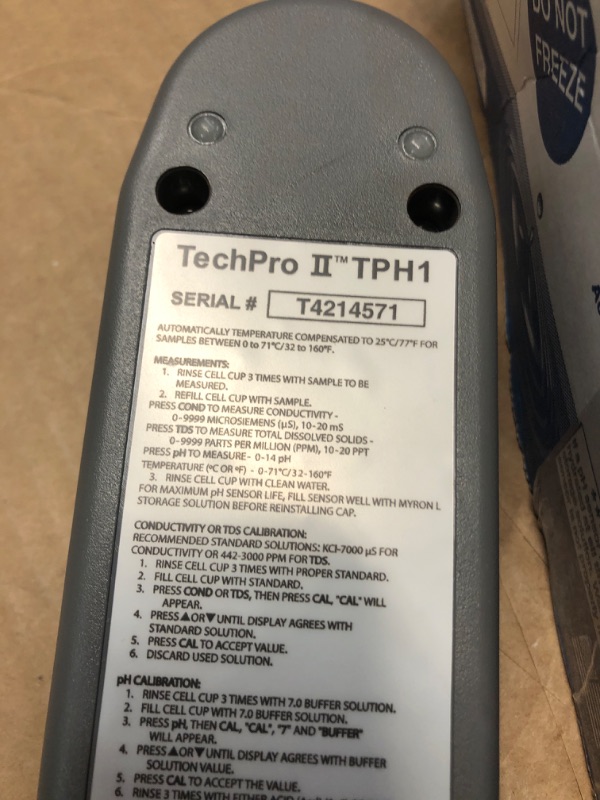 Photo 1 of **FOR PARTS ONLY**
Myron L TPH1 TechPro II pH/Conductivity Meter