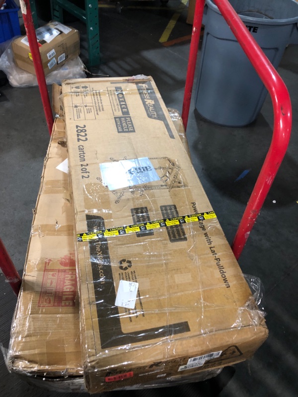 Photo 1 of ***PARTIAL SET***(FOR PARTS ONLY)
Fitness Reality XLT Squat Rack with LAT Pulldown, Landmine, Weight Horn Attachments , Barbell Holder