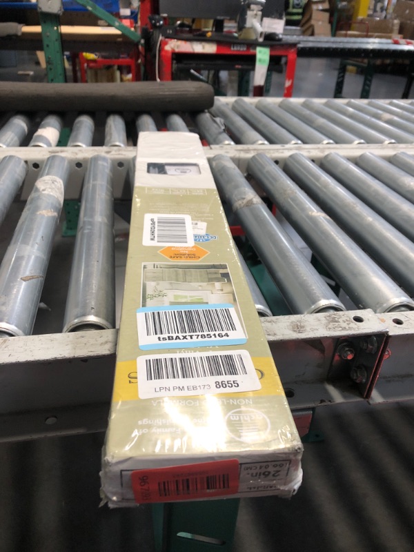 Photo 1 of ***FACTORY SEALED*** Cordless Light Filtering Mini Blind - 34 Inch Width, 64 Inch Length, 1" Slat Size - Grey - Cordless GII Morningstar Horizontal Windows Blinds for Interior by Achim Home Decor