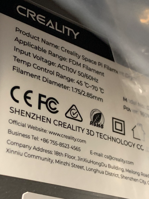 Photo 1 of (see all images) 2025 New Creality Space PI Filament Dryer Plus Halloween Gifts, Dual-Spool 3D Printing Filament Dryer Box,