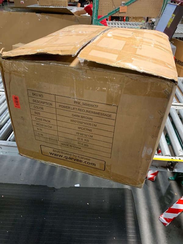 Photo 1 of *** Partial set arm damage***
GarveeHome Power Lift Recliner Chair - Heat and Massage, Adjustable Back and Legs, PU Leather Electric Lift Chair Designed for The Elderly and People with Mobility impaired