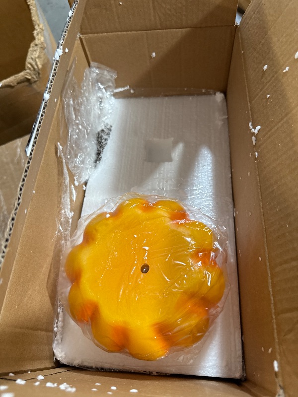 Photo 1 of (ONLY ONE) WONDHOME Solar Pumpkin Lights Garden Statues Outdoor Pumpkin Fall Decor Thanksgiving Halloween Decorations for Porch Terrace Yard Lawn Patio,2 Pack Small Pumpkin