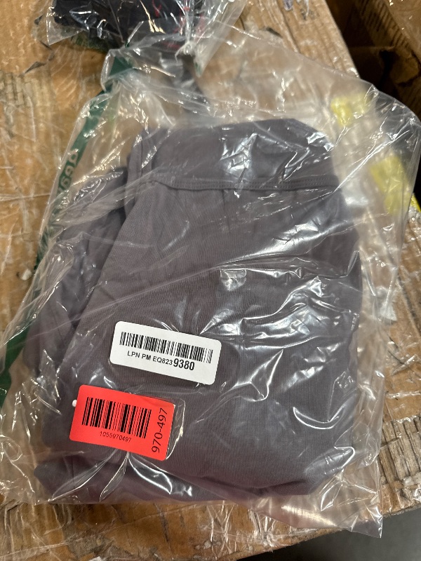 Photo 1 of (XL) (BAGGED) Lentta Women's Causal Jumpsuits V Neck Sleeveless Harem Overalls Stretchy Adjustable Strap Romper with Pockets(DarkGrey-XL)