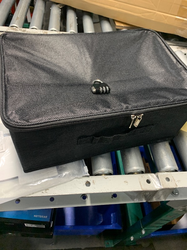 Photo 1 of **CODE 000** Briwooody Discreet Lockable Personal Items Bag Storage Organizer Bag Storage Bins Case with Zipper Lid 15 x 10 x 6. 3 Inches for Women and Men Clothes Container (Black)