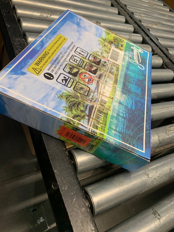 Photo 1 of ***FACTORY SEALED***FindUWill Pool Floats Adult with Canopy & Backrest?74" Large Inflatable Lounger Float, Floaties Toys for Sunbathing, BBQ, Poolside Party, Beach Vacation (Monstera Green)