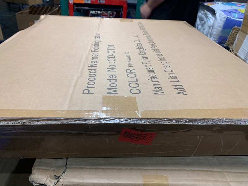 Photo 1 of ***FACTORY SEALED***ICSPOID Portable Plastic Folding Table 4ft/6ft/8ft Heavy Duty White Black Picnic Dining Table Fold-in-Half for Camp Party Kitchen Indoor Outdoor