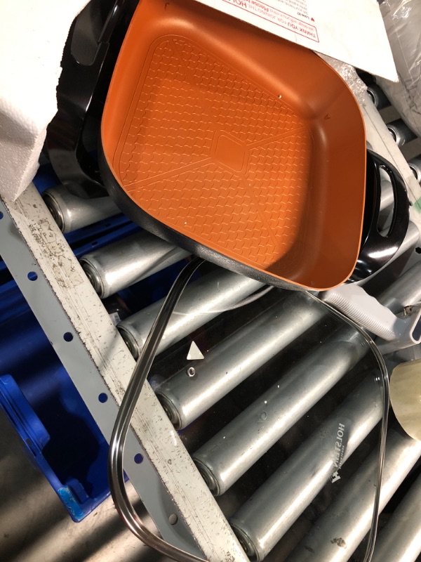 Photo 1 of ***(PARTS ONLY/ MISSING PARTS/ NON FUNCTIONAL)***Holstein Housewares 12-Inch Electric Skillet - 1400W Electric Pan with Adjustable Temperature Control, PFOA-Free Non-Stick Coating, Cool-Touch Handles, Multi-Function Cooker, Copper & Black