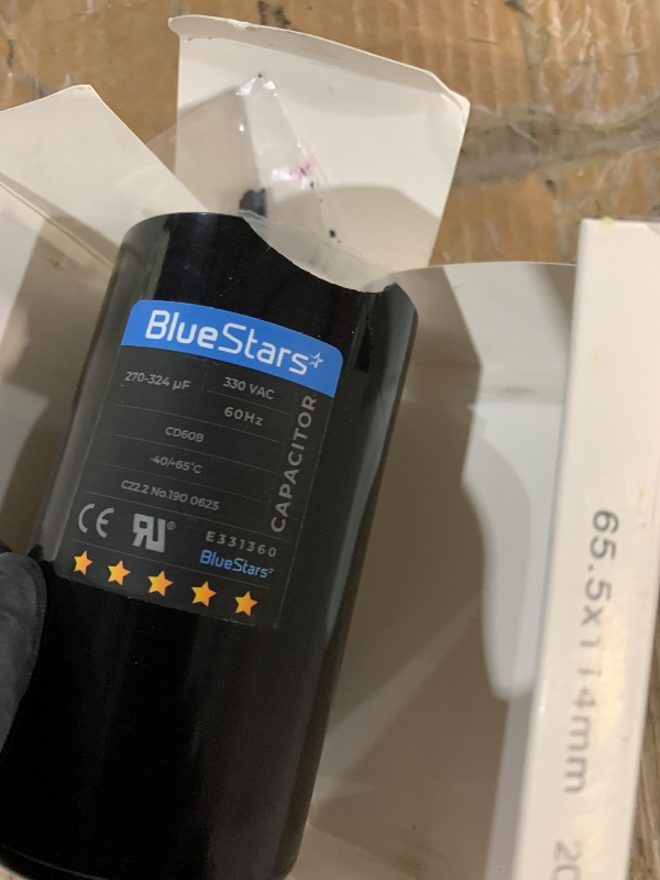 Photo 1 of [2025 Upgraded] BlueStars 270-324 uF MFD 330 VAC Round Start Capacitor 50/60 Hz AC Electric - Lot -1 Replacement Part - Fit Air Conditioner or Heat Pump Condenser - Lifetime Up to 30.000 Hours