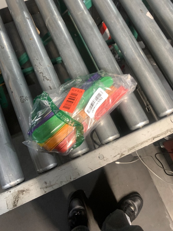 Photo 1 of 60 Pieces Jumbo Colored Popsicle Sticks, 8 Inch Natural Colored Wooden Craft Sticks, Multi-Purpose Rainbow Ice Cream Sticks for DIY Classroom Crafts, Home Art Projects and Plant Labels