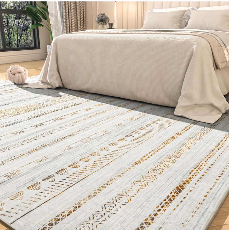 Photo 1 of 
6x9 Area Rugs for Living Room Machine Washable Rug Distressed Indoor Carpet Neutral Moroccan Boho Rug Ultra Soft Area Rug for Bedroom Dining Room Playroom Office, Multi-Color