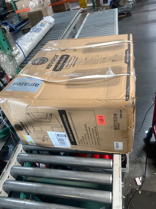 Photo 3 of NBVOICE Professional Portable All-in-One Integrated 2-Way PA System Fixed Setup, Suitcase Design w/ 8-Channel Mixer, 2 Speaker Stands, Bluetooth, Mic for Performances, Presentations