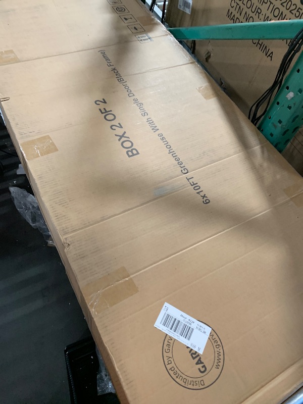 Photo 1 of ***MISSING BOX 1***6x10 FT Greenhouse for Outdoors, Polycarbonate Flower Greenhouse with Roof Vent, Push-Pull Lockable Door, Aluminum Walk-in Greenhouses for Outside Garden Backyard, Patio, Lawn, Black