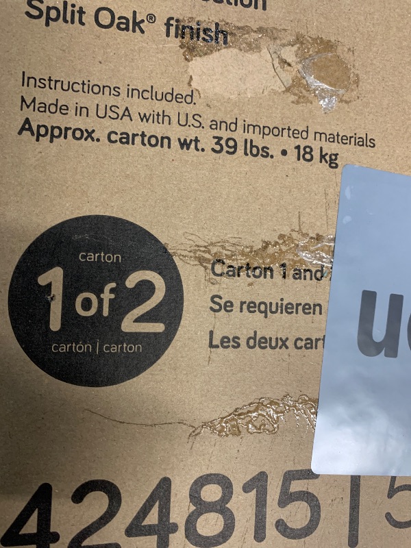 Photo 1 of ***PARTIAL SET BOX 1/2***
Sauder Palladia Corner TV Stand Console Entertainment Credenza, in Split Oak