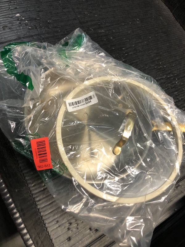 Photo 1 of ***(HEAVILY USED/ MINOR DAMAGE)***?CAROTE 10" Stainless Steel Frying Pan with Lid, Outer Ceramic Layer, Non-Toxic, Even Heating?Oven Safe, Induction, Ceramic and Gas Cooktops Compatible, White