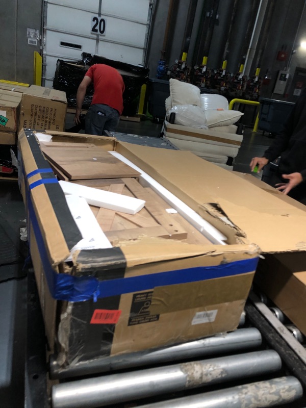 Photo 1 of ***ITEM IS MISSING HARDWARE

VASAGLE Buffet Cabinet, Coffee Bar Storage Cabinet, Sideboard with 2 Sliding Barn Doors, Adjustable Shelves, 13 x 39.4 x 31.5 Inches, for Living Room, Camel Brown and Ink Black ULSC092B50