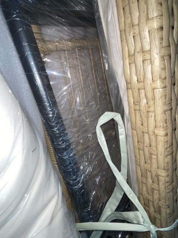 Photo 1 of ***PARTIAL SET BOX 2 OF 2****YITAHOME Patio Wicker L-Shaped Furniture Set, All-Weather Rattan Outdoor Conversation Sofa Set for Backyard Deck with Soft Cushions,Ottomans and Plastic Wood Dining Table (Light Brown+Beige)