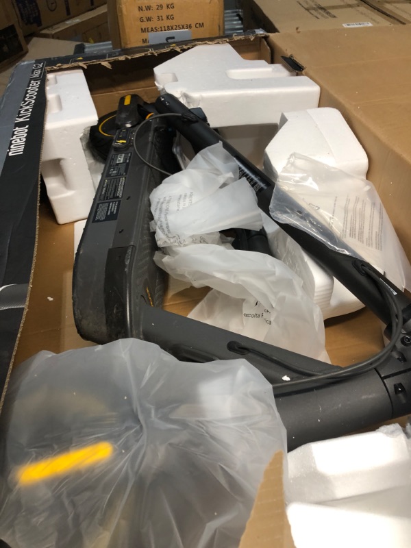 Photo 1 of ***SEE NOTES***
**Parts Only***
Segway Ninebot MAX G2 Electric KickScooter, Power by 1000W Motor, Up to 43 Miles Range and 22MPH, w/t 10-inch Tires , Dual Brakes & Suspension, Electric Scooter for Adults, UL-2272 Certified