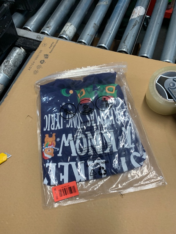 Photo 1 of **BLUE***Most Likely To Know The Xmas Song Matching Christmas Elf T-Shirt L