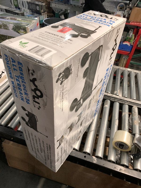 Photo 1 of ***STOCK PHOTO FOR REFERENCE ONLY***
MacSports XL Heavy Duty Collapsible Outdoor Folding Camping Gear Grocery Cart Portable Lightweight Utility Adjustable Rolling Cart All Terrain Sports Beach Wagon with Cargo Net