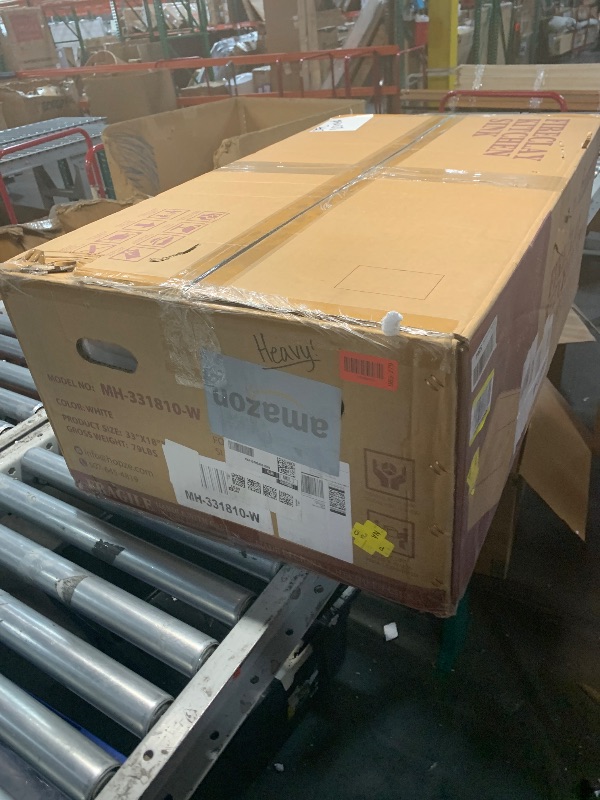 Photo 1 of ?Miuara Farmhouse Sink 33 Inch - Apron Front Kitchen Sink Reversible 33"x18"x10", Undermount Installation, Farm House Style Single Bowl, Solid Fireclay, Glossy White, for Kitchen