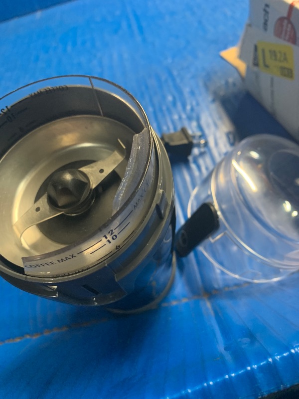 Photo 1 of ***DAMAGED, SEE PHOTOS*** Hamilton Beach Fresh Grind Electric Coffee Grinder for Beans, Spices and More, Stainless Steel Blades, Removable Chamber, Makes up to 12 Cups, Black