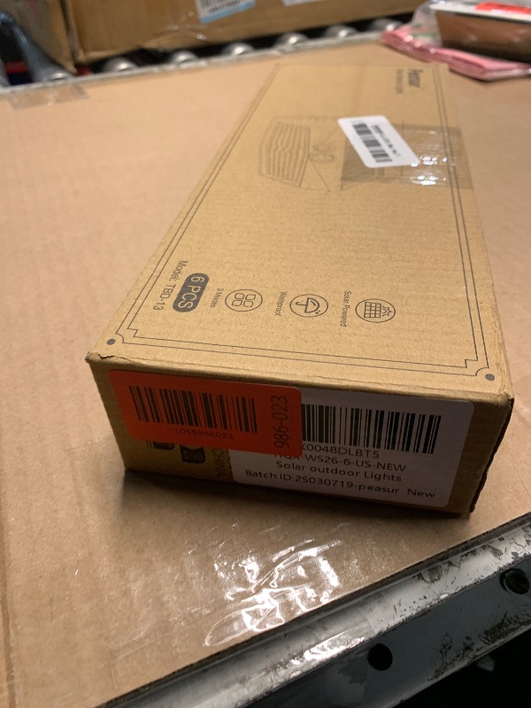 Photo 1 of [6 Packs] Solar Lights Outdoor Motion Sensor Solar Security Lights Waterproof with 3 Lighting Modes Solar Powered Wall Lights Outside for Garden Fence Yard Deck