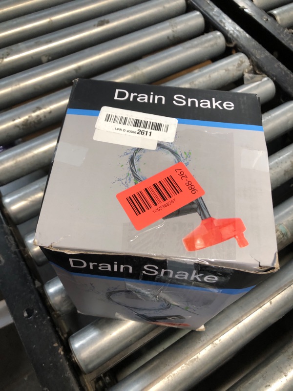 Photo 1 of *** FOR PIECES*** 33 Feet Drain Snake Auger, Plumbing Snake Drain Hair Clog Removal Tool, Sink Unclogger Drain, Heavy Duty Toilet Snake Auger, Cleaner Tool for Bathroom Kitchen Tub Shower Drain Clog Remover with Gloves