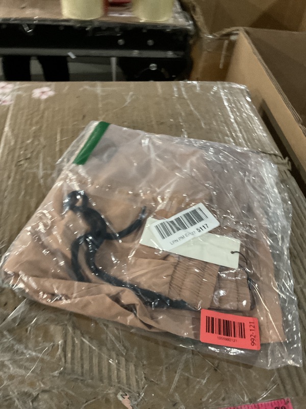 Photo 1 of (ONLY BROWN SHORTS) JMIERR Mens Casual Shorts for Men with Pockets and Elastic Waistband, L, Black/Khaki