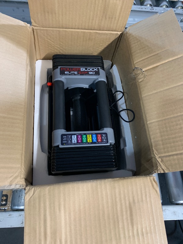 Photo 1 of ***STOCK PHOTO FOR REFERENCE ONLY***
PowerBlock Pro 90 Adjustable Dumbbell, Sold As A Single Unit 5-90 lb Dumbbell – Durable Steel Build, Innovative Workout Equipment, Strength Training