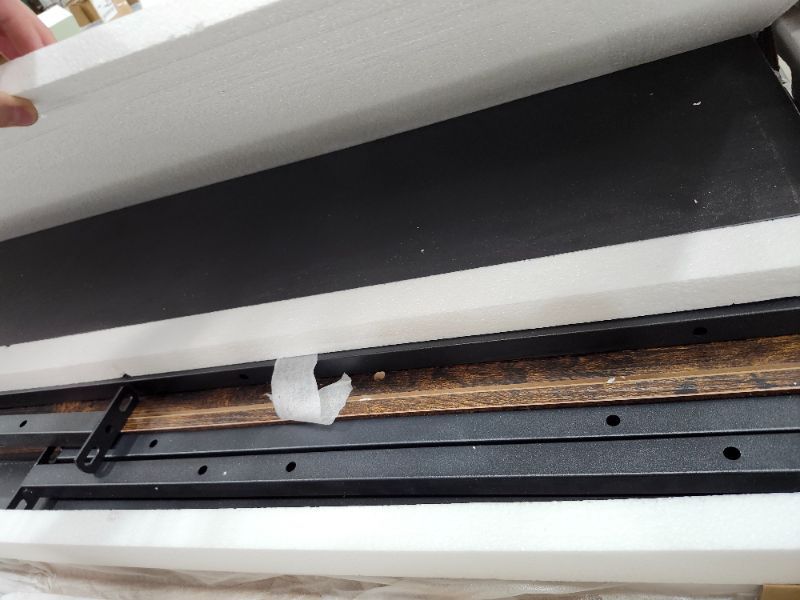 Photo 1 of ***********INCOMPLETE ITEM, THIS IS ONLY BOX A, BOX B NOT INCLUDED************
Tribesigns 71 inch Executive Desk, L Shaped Desk with Cabinet Storage, Executive Office Desk with Shelves, Business Furniture Workstation for Home Office, Brown and Black