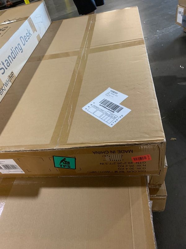Photo 1 of ***FACTORY SEALED***
Whole Piece 1-Inch Thick Standing Desk with Side Storage Bag, Cable Management Tray, Monitor Stand Riser, Electric Adjustable Height Rising Table, Ergonomic Office Computer Desks 47.2x23.6 Inch