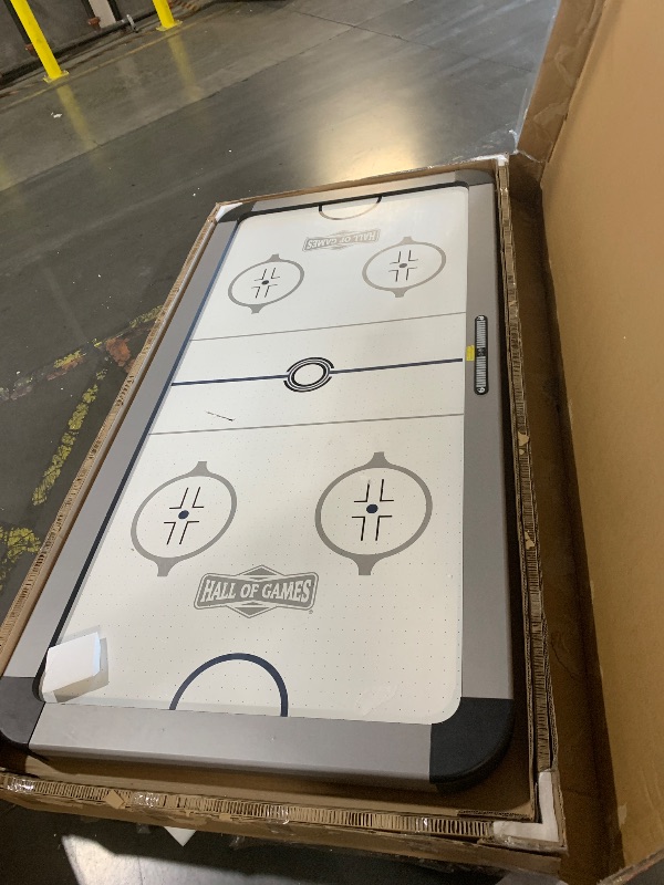 Photo 1 of ***TRUCK/TRAILER PICKUP ONLY***MINOR DAMAGE MINOR GASH ON TOP OF TABLE**
Hall of Games Arctic Rush 7' Air Powered Hockey Table with Pusher and Puck Set