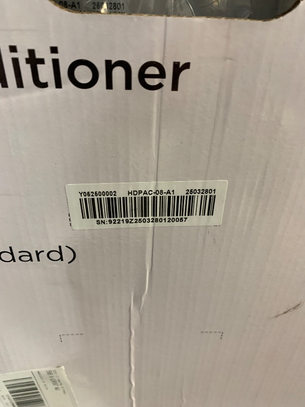 Photo 1 of ***FACTORY SEALED***
Humhold 12000 BTU Portable Air Conditioners with Remote Control, 3-in-1 Free Standing Cooling AC Unit with Fan & Dehumidifier, Cools Room up to 500 sq.ft, Smart/Sleep Mode,Auto Swing