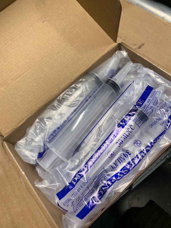 Photo 1 of 10 Pack Plastic Syringe Liquid Measuring Syringes Without Needle for Epoxy Resin, Craft, Scientific Labs, Feeding Pets Animals, Oil or Glue Applicator (30 ML)