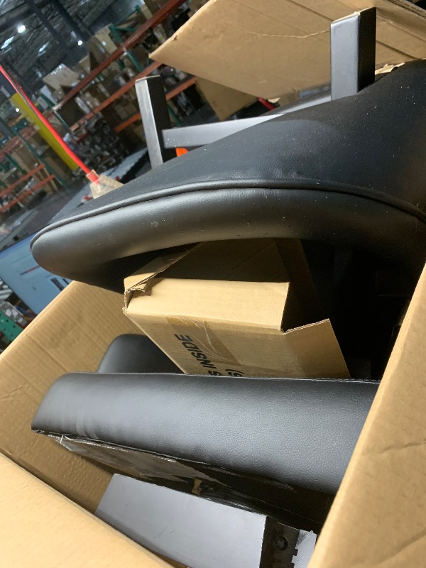 Photo 1 of *** partial set, missing unknown parts only unknown of any damage***
Signature Design by Ashley 25" Tallenger Modern Upholstered Swivel Counter Height Barstool, Set of 2, Black & Dark Brown