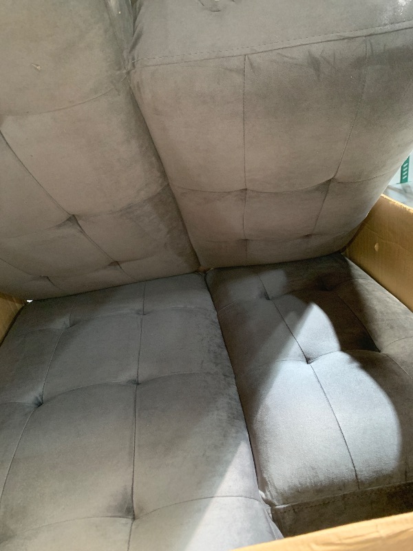 Photo 1 of ***STOCK PHOTO FOR REFERENCE ONLY*** Flamaker Futon Sofa Bed Modern Folding Futon Set Convertible Recliner Lounge for Living Room with 2 Cup Holders, Removable Armrests (PU Leather, Black)