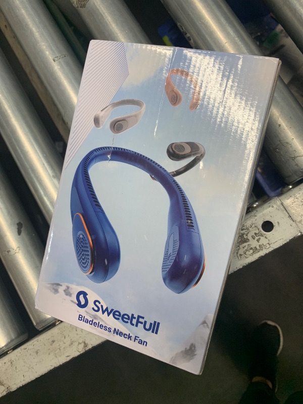 Photo 1 of ***FACTORY SEALED***SWEETFULL Portable Neck Fan 360° Cooling Bladeless Personal Fan | No Hair Twisting - 4000mAh USB Rechargeable Wearable Fan for Travel, Birthday Gifts for Men, Women, Mom, and Dad