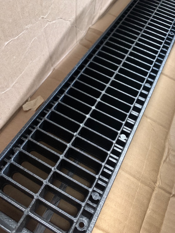 Photo 1 of *** ONLY 1****    NDS 243-1 Spee-D Channel Drain Grate, 4-1/8-Inch wide X 2-Feet long, for Driveways, Patios, Pool Decks and Commercial Areas, Plastic, Black