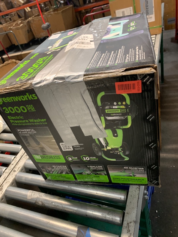 Photo 1 of (used)(minor damage) Greenworks Pro Brushless 3000 PSI (CSA Certified) 2.0 GPM Max / 1.1 GPM Electric Pressure Washer (Rugged Steel Frame