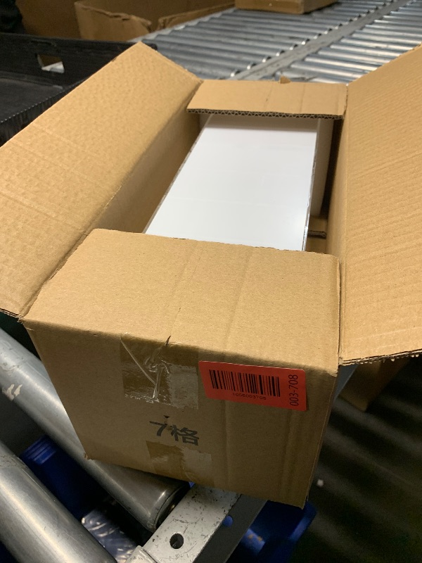 Photo 1 of (WHITE) ***STOCK PHOTO REFERENCE ONLY***SFV Belt Organizer, 7 Grids Acrylic Belt Organizer for Closet Clear Belt Storage Durable Beltbox Container for Tie & Belt Display