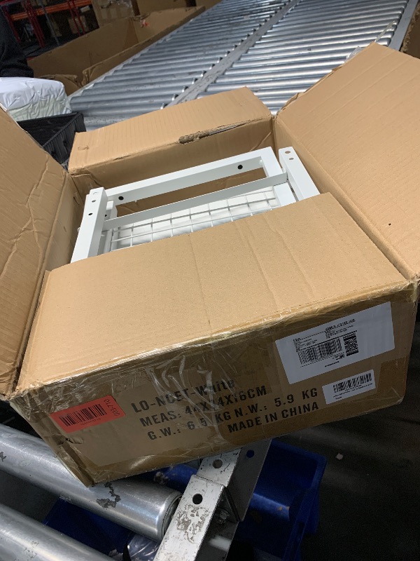 Photo 1 of ***FOR PARTS ONLY***(MISSING PCS)
Lerliuo White Printer Stand with Fabric Drawer, 3 Tier Industrial Side Table, Modern Small Printer Desk Holder with Storage Shelf,Multi-Functional Bedside Tables for Home Office Fax Machine Scanner