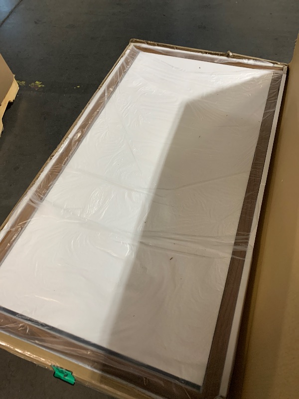 Photo 1 of ***FACTORY SEALED*** SMIROR 66 x 36 Inch Rustic Bathroom Mirror for Over Sink, Brown Walnut Metal Framed Farmhouse Rectangle Vanity Mirrors for Wall, Wooden Grain, Thick Frame, (Horizontally/Vertically)